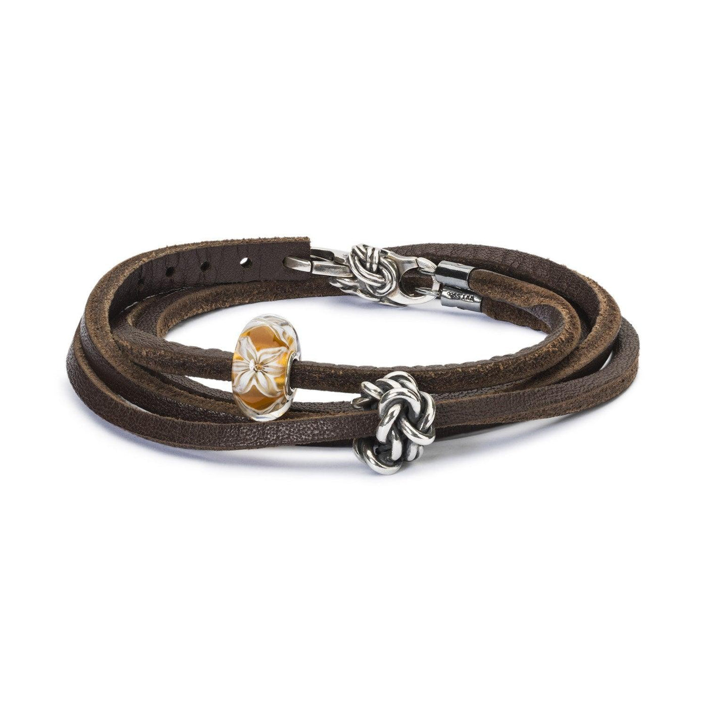 Bőr Karkötő Barna/Ezüst - Trollbeads Ékszerek Magyarország