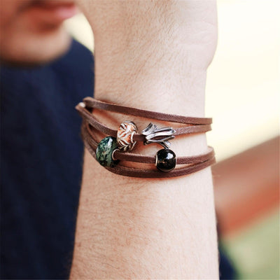 Bőr Karkötő Barna/Ezüst - Trollbeads Ékszerek Magyarország