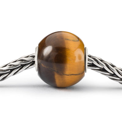 Jumbo kerek sárga tigrisszem bead - Trollbeads Ékszerek Magyarország