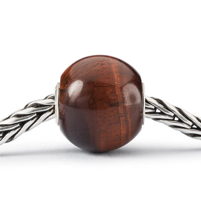 Jumbo kerek vörös tigrisszem bead - Trollbeads Ékszerek Magyarország
