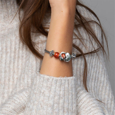 Kerek Vörös Onyx Bead - Trollbeads Ékszerek Magyarország
