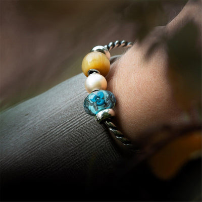 Virágzó kékség bead - Trollbeads Ékszerek Magyarország