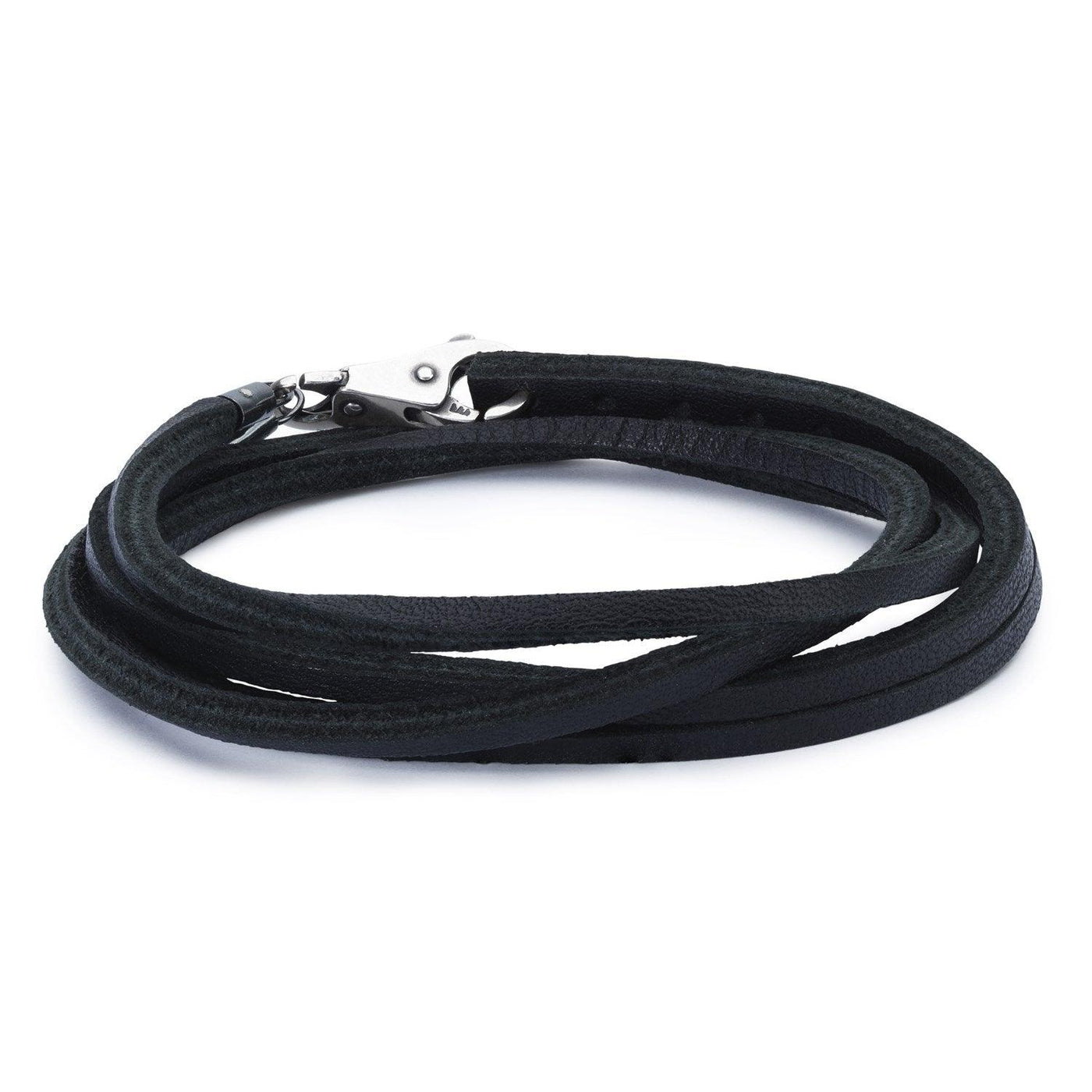 Bőr Karkötő Fekete/Ezüst - Trollbeads Ékszerek Magyarország