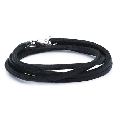 Bőr Karkötő Fekete/Ezüst - Trollbeads Ékszerek Magyarország