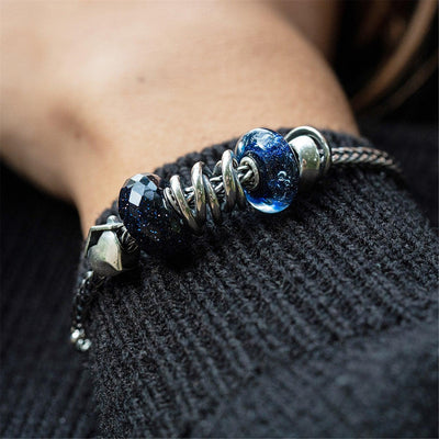 Fazettás Kék Aranykő Bead - Trollbeads Ékszerek Magyarország